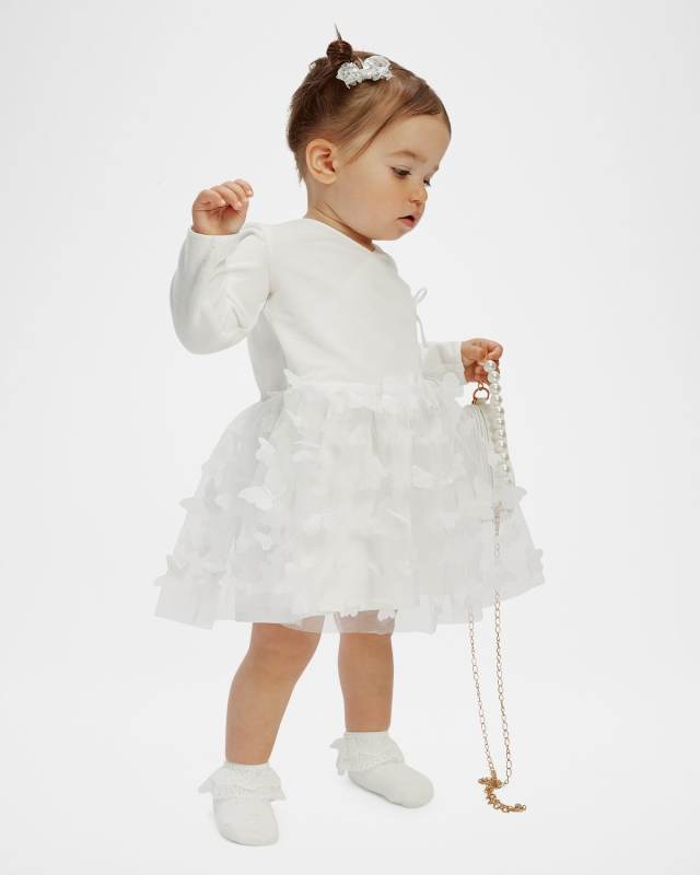 Girl's Combo Ballet Butterfly Dress, Size Newborn-3