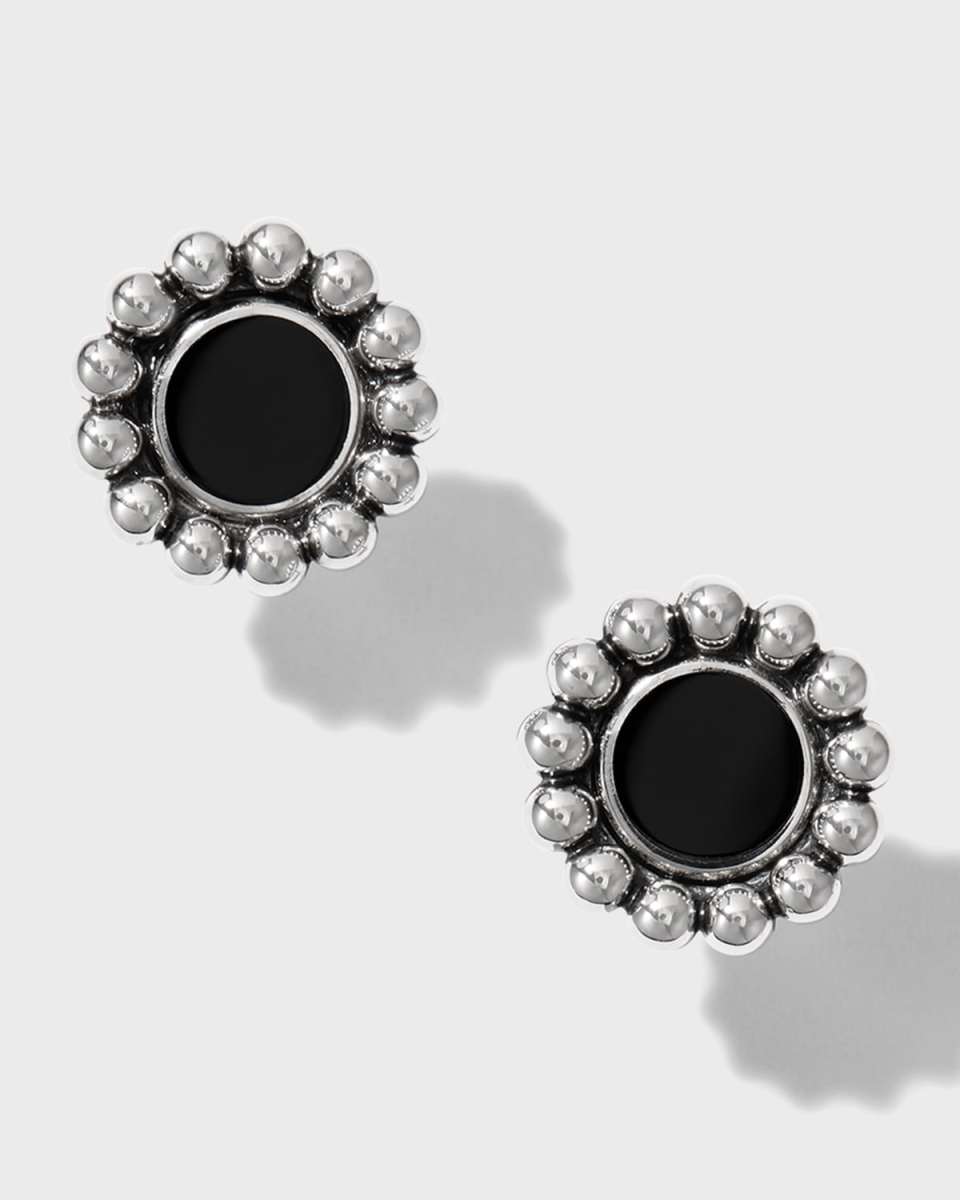 Maya Round Inlay Stud Earrings
