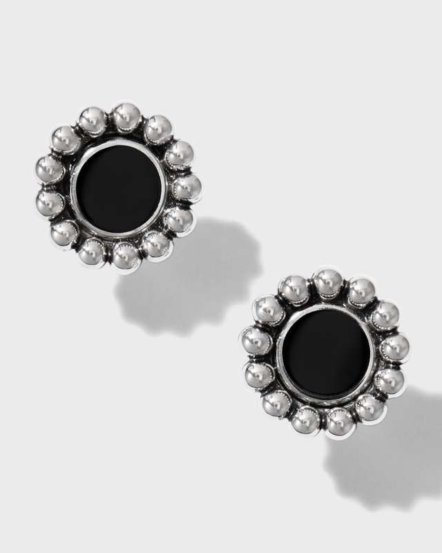 Maya Round Inlay Stud Earrings