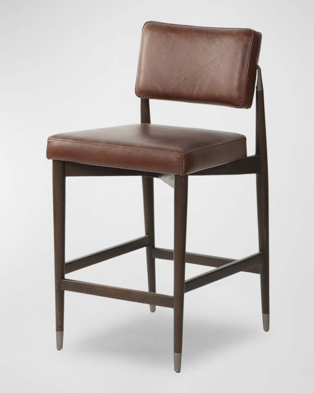 Anton Leather 27" Counter Stool