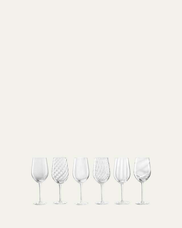 Tolomeo Assorted White Wine Glasses, Set of 6