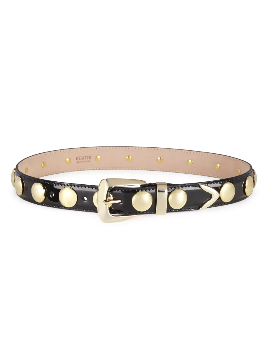 Khaite Benny Studded Leather Belt