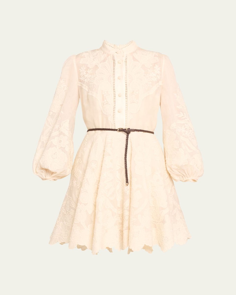 Ottie Embroidered Mini Dress