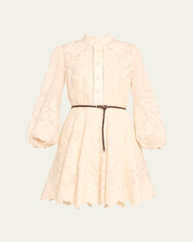 Ottie Embroidered Mini Dress