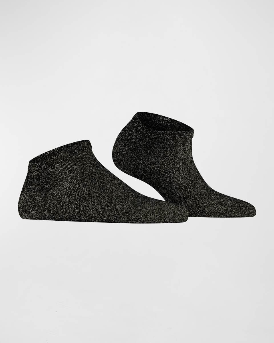 Shiny Rolled-Cuff Sneaker Socks