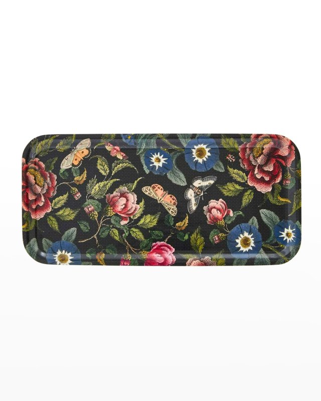Creatures of Curiosity Rectangular Floral Birch Serving Tray