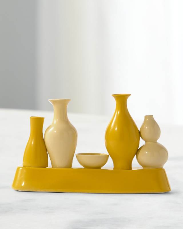Shanghai 15.75" Vase, Yellow
