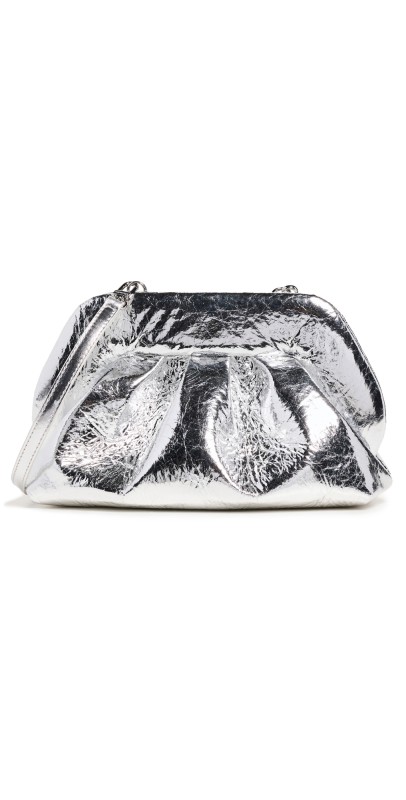 Themoire Tia Pineapple Clutch Silver