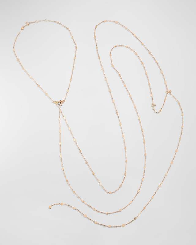 Petit Garden 18K Red, White and Yellow Gold Goddess Body Sautoir with White and Champagne Diamonds