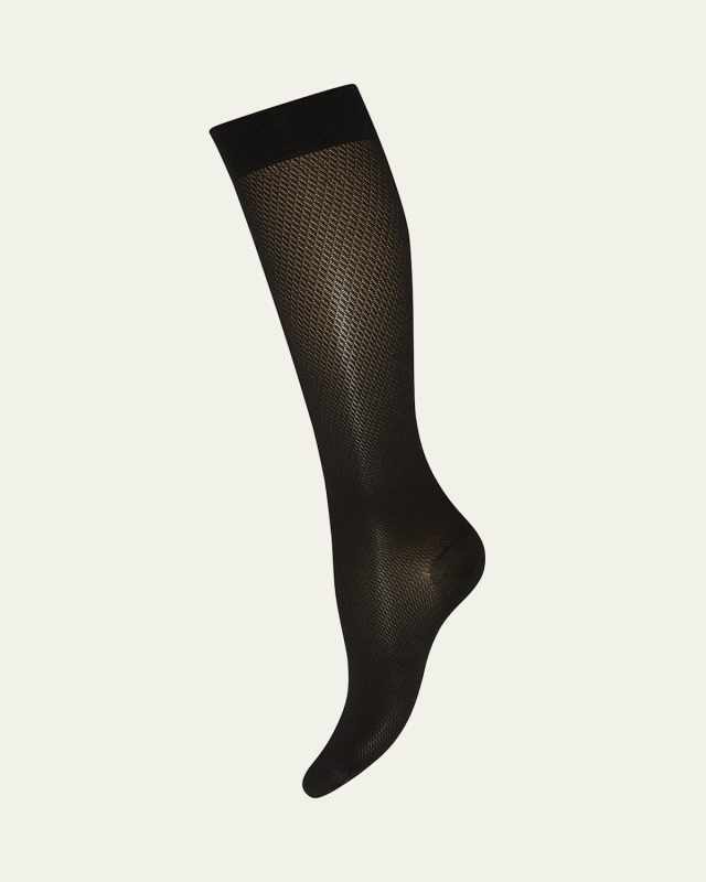 Matte Jacquard Travel Knee-Highs