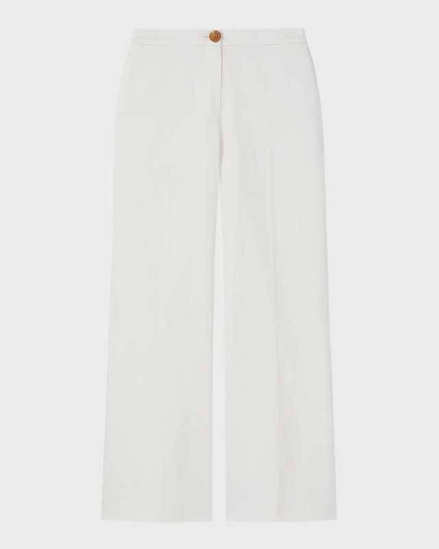 Ami High-Rise Wide-Leg Linen Trousers