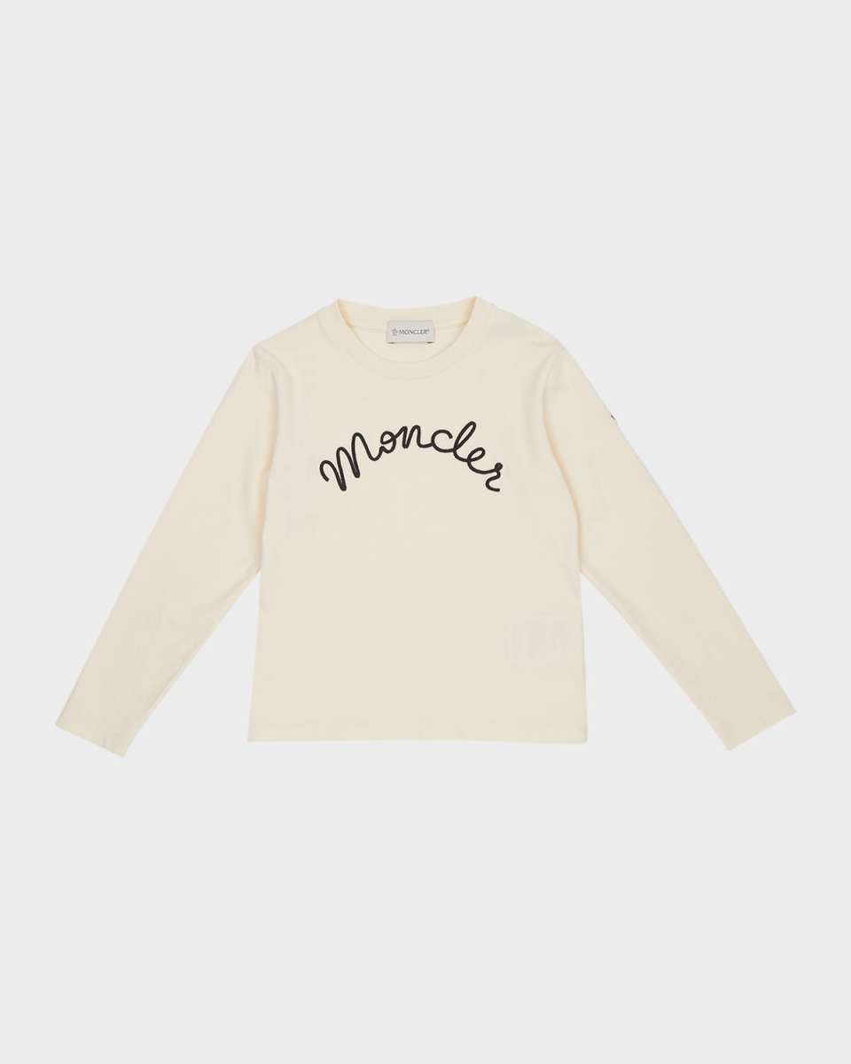 Girl's Logo Script Long-Sleeve T-Shirt, Size 8-14
