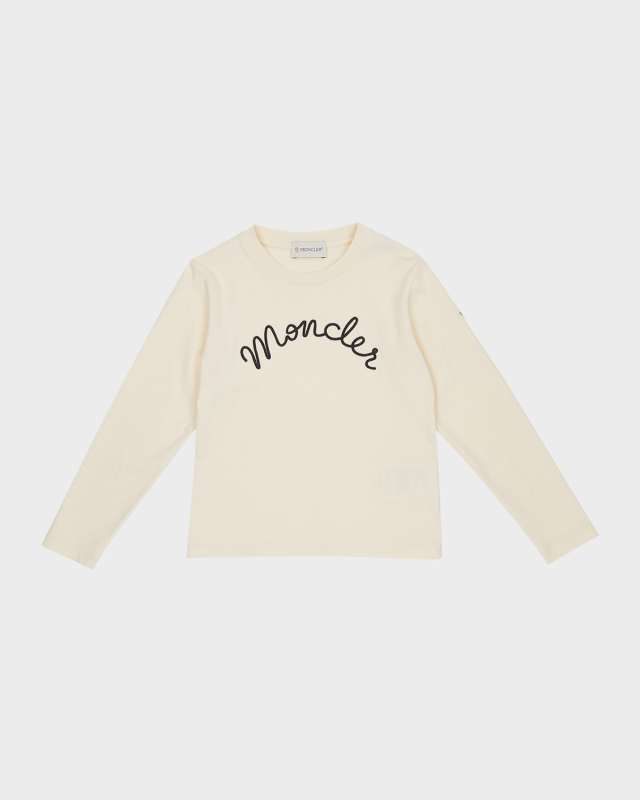 Girl's Logo Script Long-Sleeve T-Shirt, Size 8-14