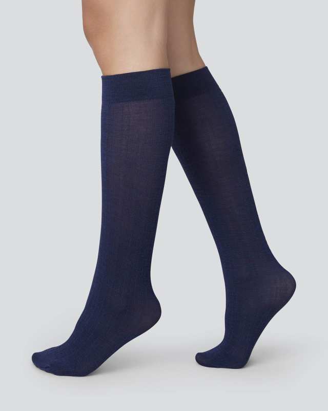 Freja Ribbed Wool Knee-Highs