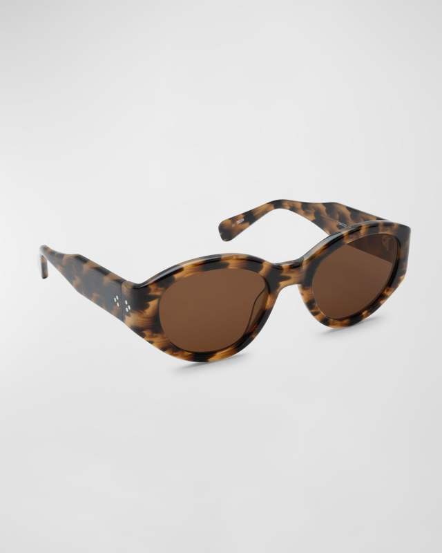 Lucy Acetate Oval Sunglasses