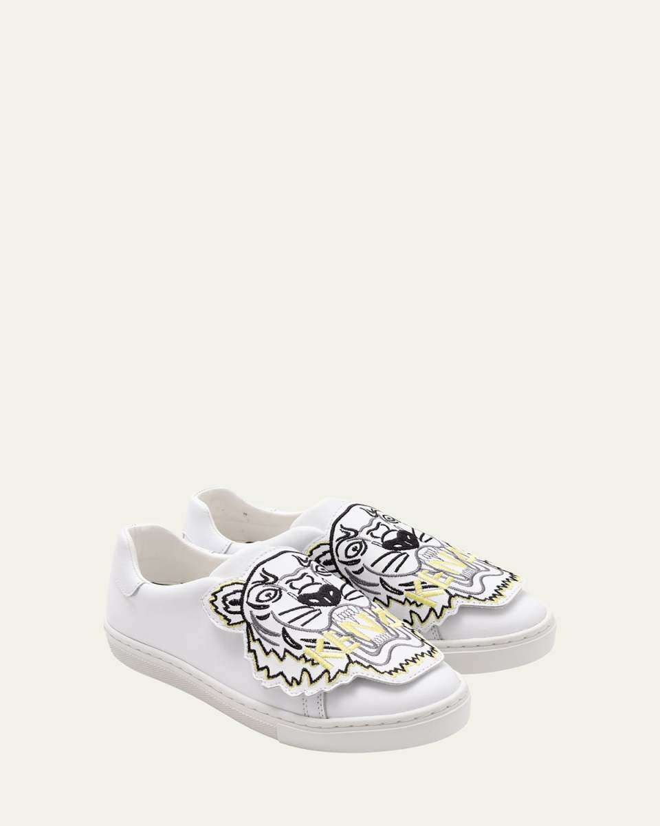 Kid's Tiger Leather Low-Top Sneakers, Toddler/Kids