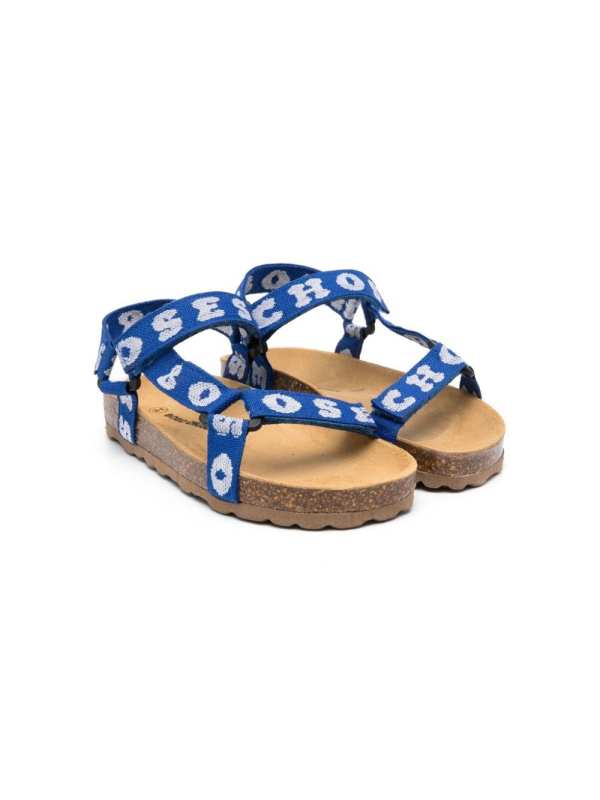 logo-jacquard sandals