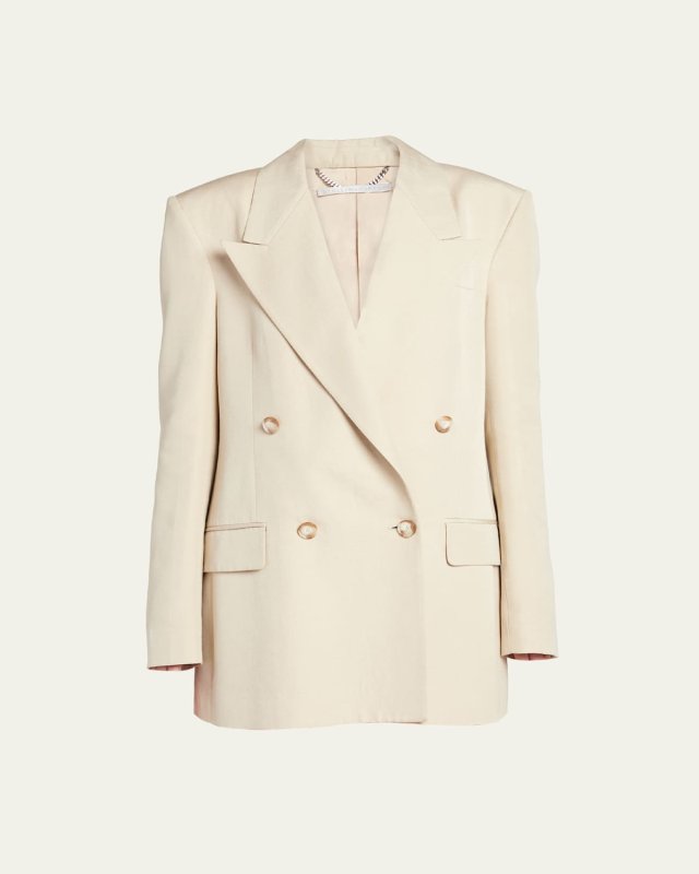 Double-Breasted Relaxed Blazer Jacket