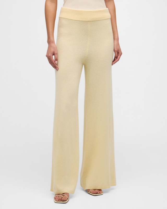 Zoe Wide-Leg Cashmere-Blend Pants