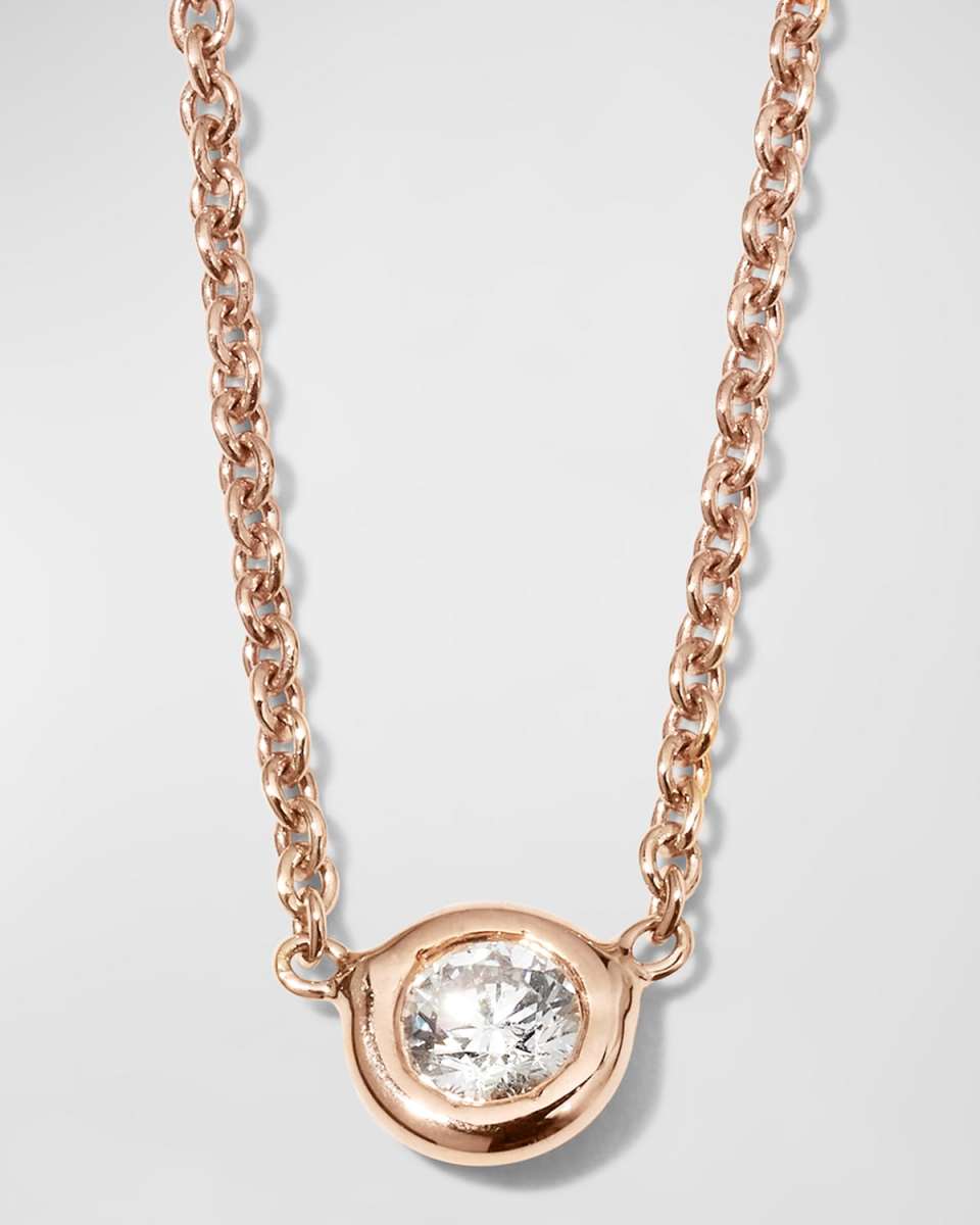 18k Gold Single Diamond Necklace