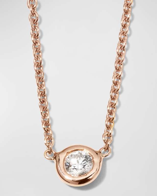 18k Gold Single Diamond Necklace