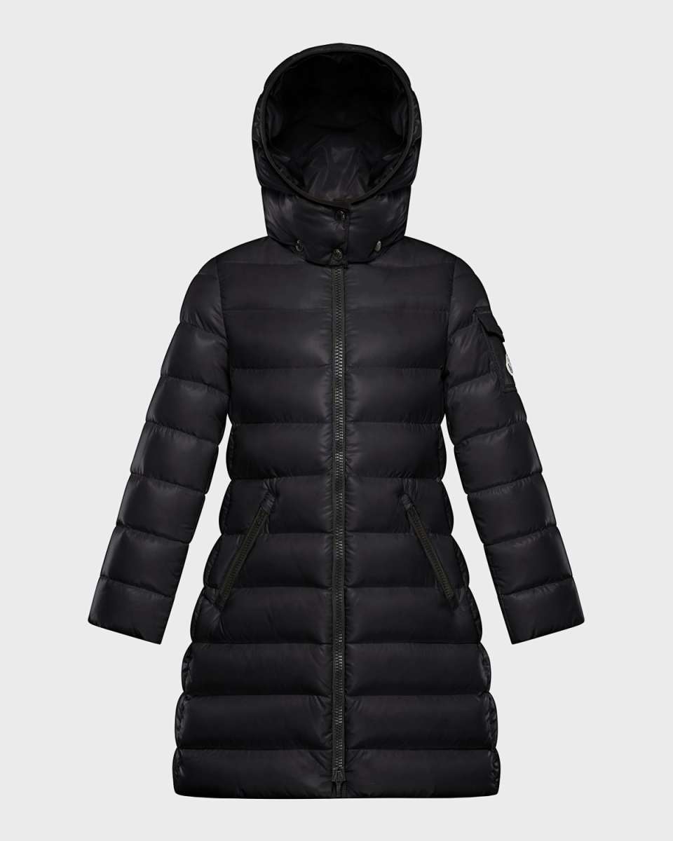 Girl's Moka Long Quilted Jacket, Size 4-6