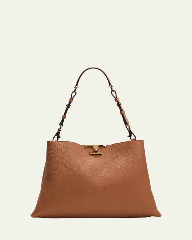 Medium Leather T Timeless Shoulder Bag