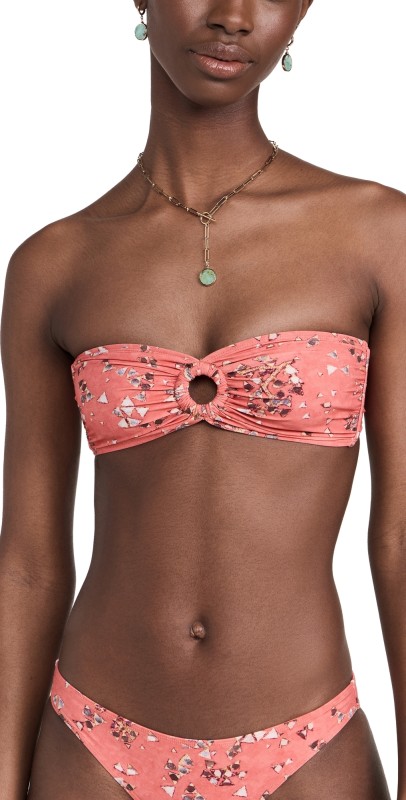 Isabel Marant Prades Bikini Top Shell Pink/Ecru