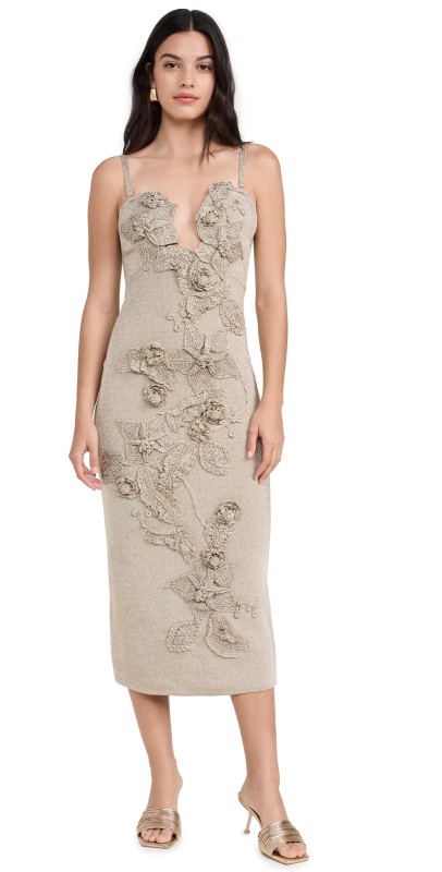 Cult Gaia Soraiya Knit Dress Fog Shimmer