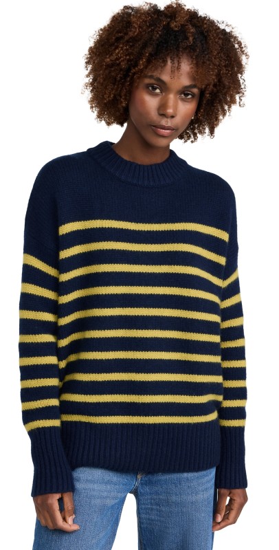 La Ligne Marin Sweater Navy/Chartreuse