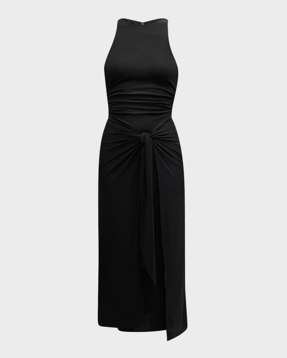 Andie Sleeveless Wrap-Skirt Midi Dress