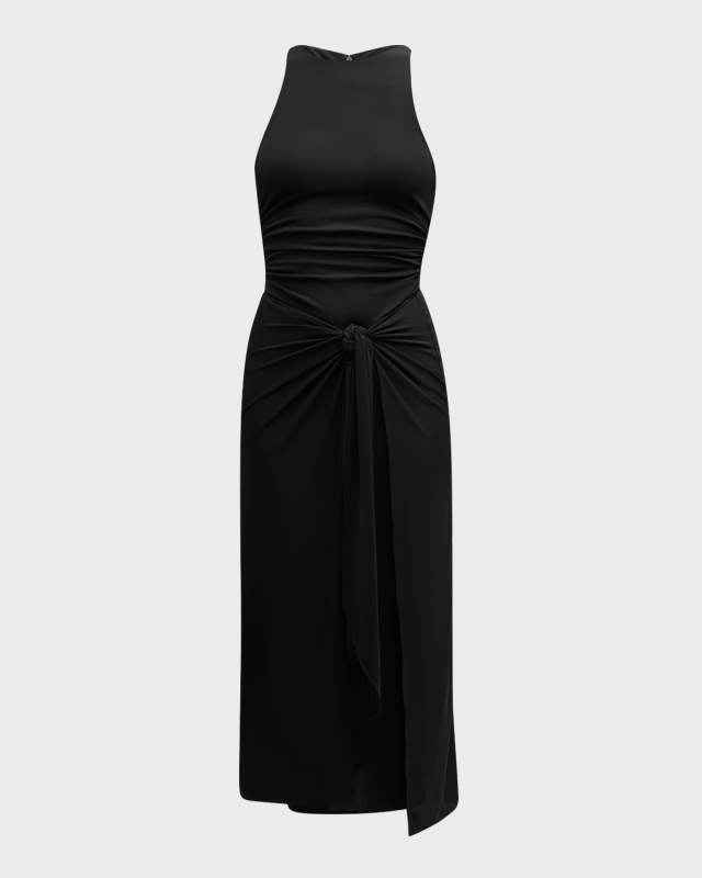 Andie Sleeveless Wrap-Skirt Midi Dress