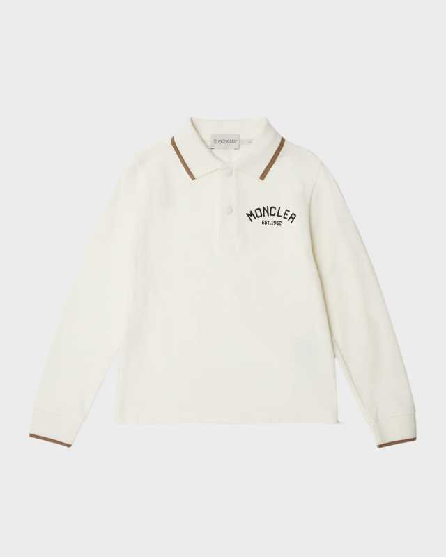 Boy's Embroidered Logo-Print Polo Shirt, Size 4-6
