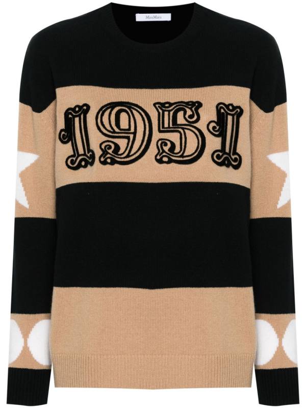 Dirce 1951-motif striped jumper