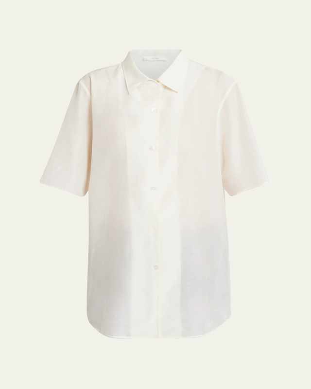 Vale Short-Sleeve Cotton Button-Down Shirt