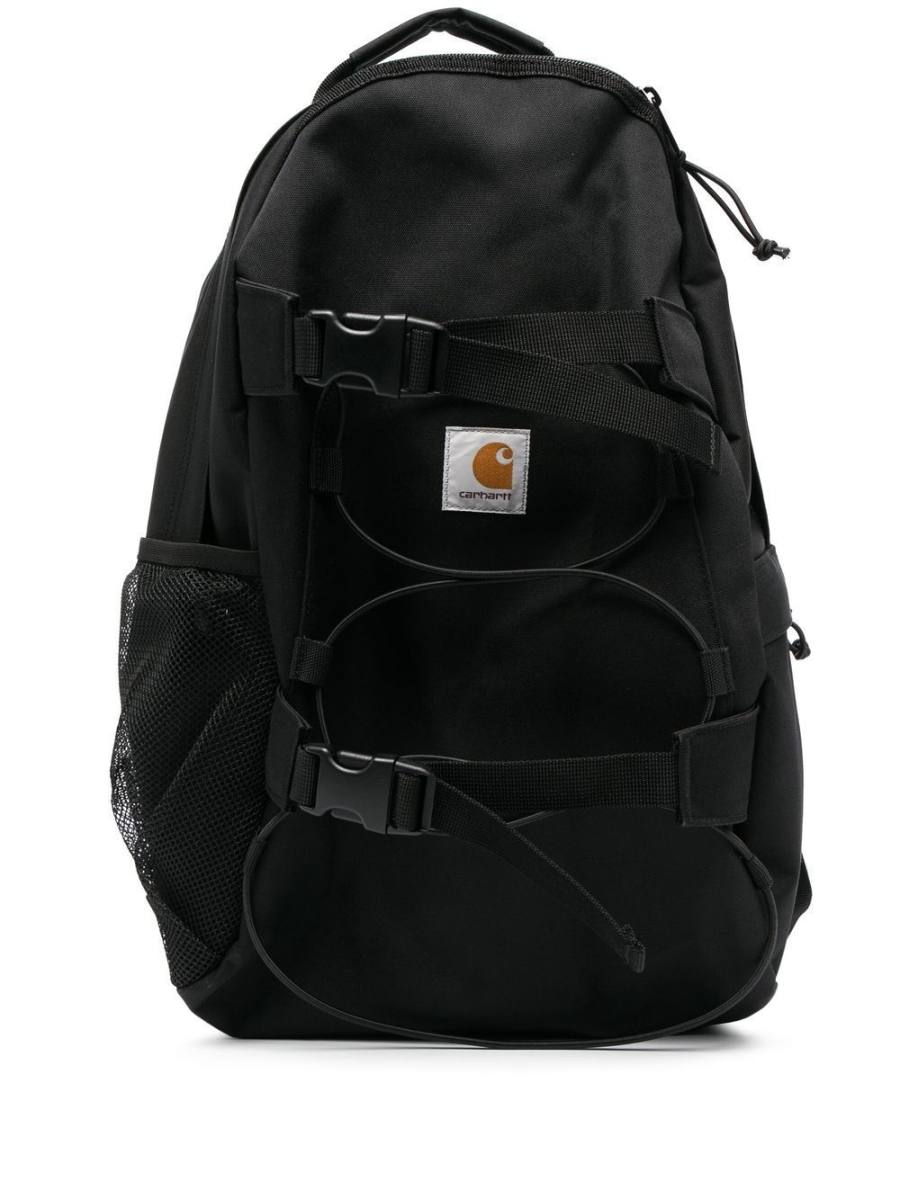 logo-patch zip-up backpack