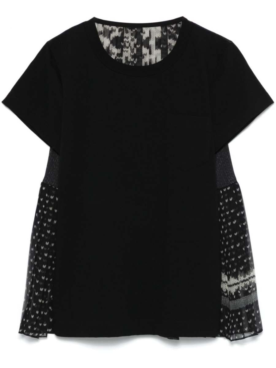 mix-print T-shirt