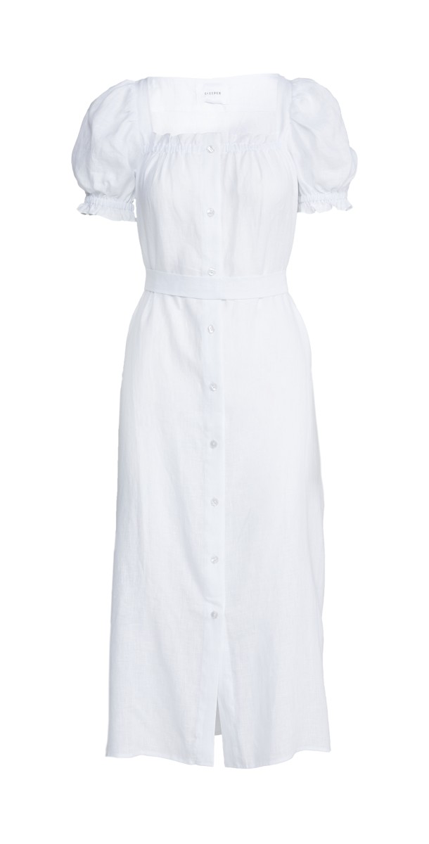 Sleeper Brigitte Maxi Dress White