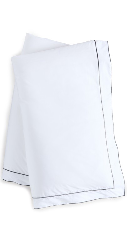 Kassatex Salerno Bedding Queen Duvet Cover White/Grey
