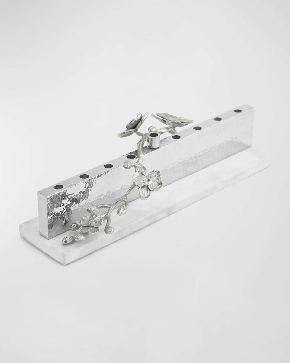 White Orchid Menorah