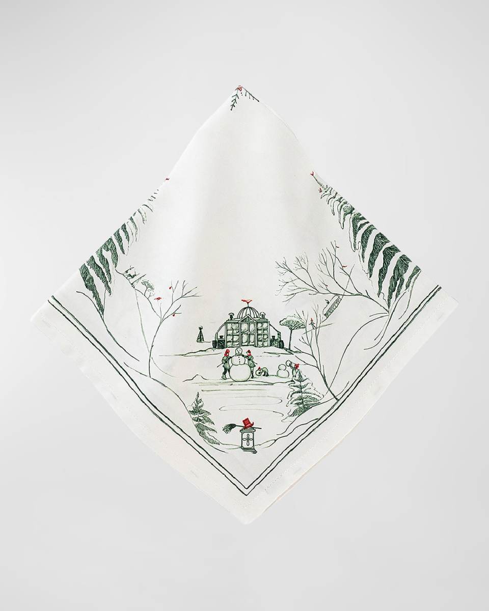 Country Estate Winter Frolic Napkin Evergreen