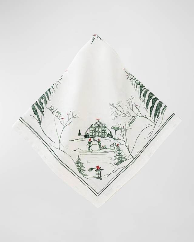Country Estate Winter Frolic Napkin Evergreen