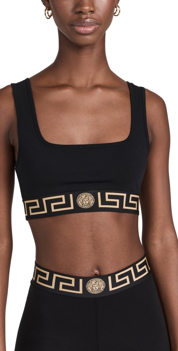 Versace Topeka Jersey Bi-Stretch Cotton Underwear Top A1008-Black