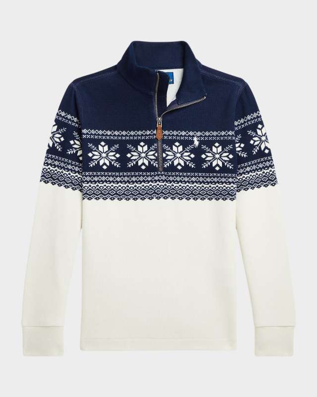 Boy's Estate Snowflake Sweater, Size 2-7