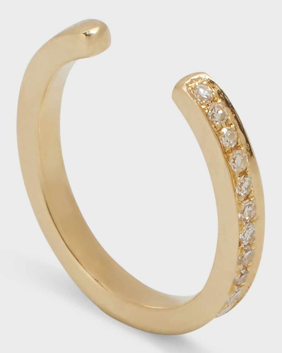 14k Diamond 0.05ct Ear Cuff, Single