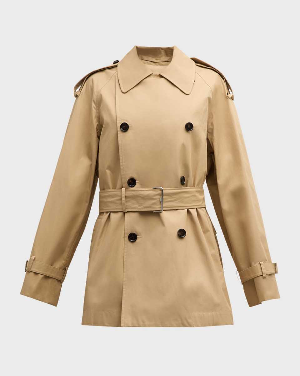 Belted Oversized Double-Breasted Trench Coat