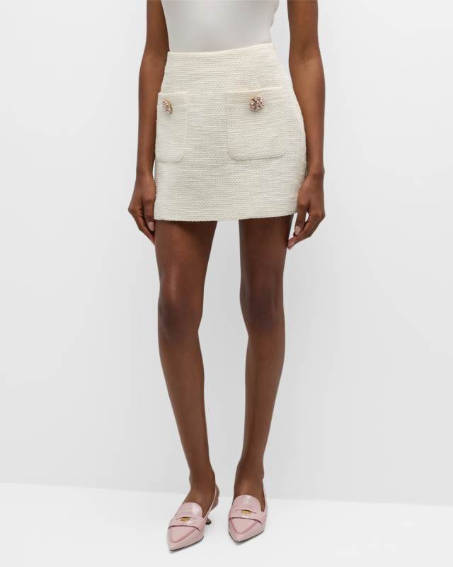 Randi Cotton Bouclé Mini Skirt