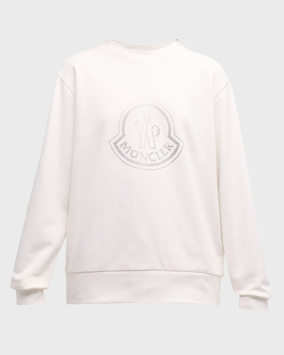 Rhinestone Embellished Logo Sweatshirt