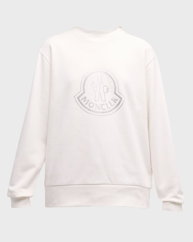 Rhinestone Embellished Logo Sweatshirt
