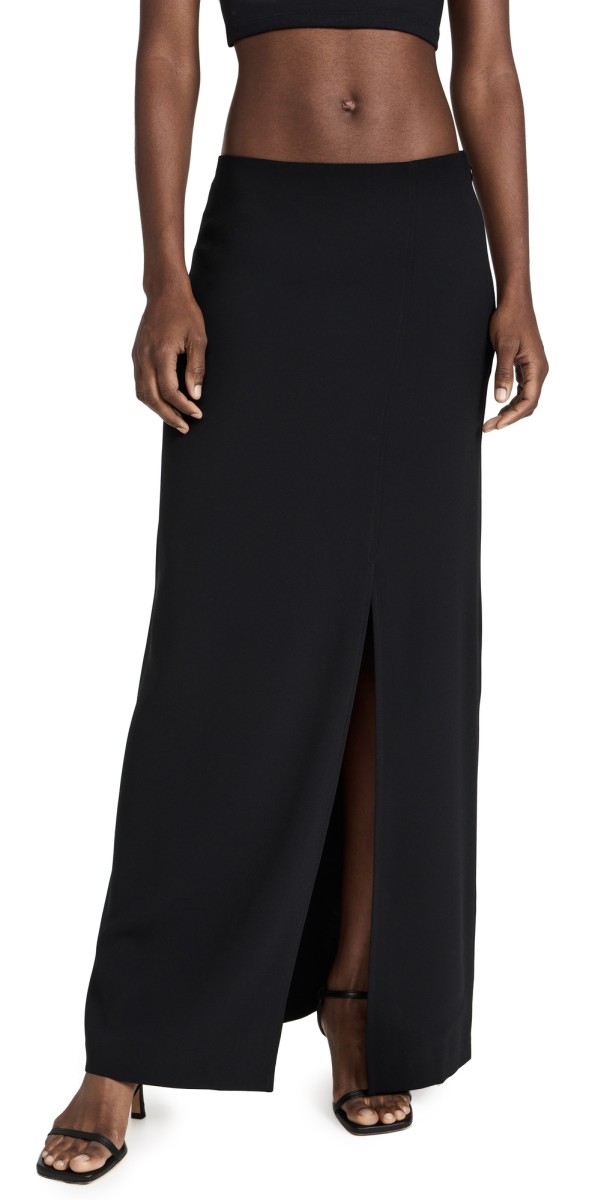 rag & bone Ilana Japanese Crepe Skirt Black
